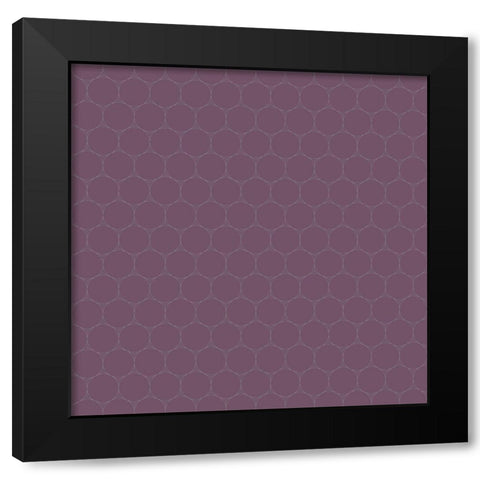 Small Isometric Hive VIII Black Modern Wood Framed Art Print by Grayscale