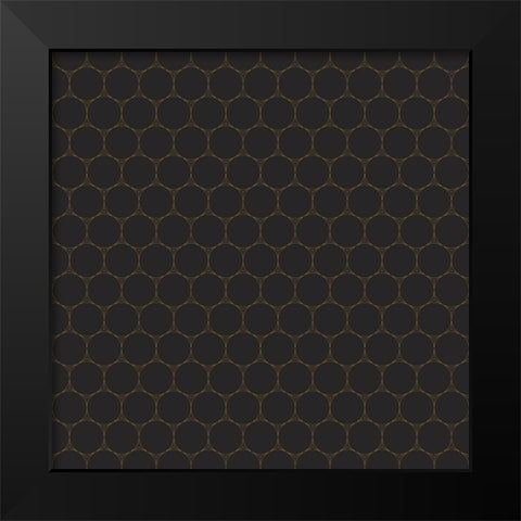 Small Isometric Hive IX Black Modern Wood Framed Art Print by Grayscale