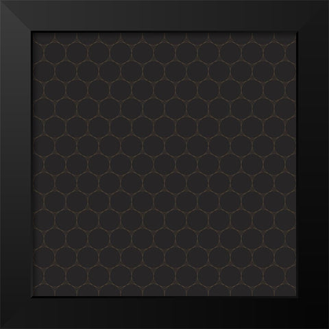 Small Isometric Hive X Black Modern Wood Framed Art Print by Grayscale