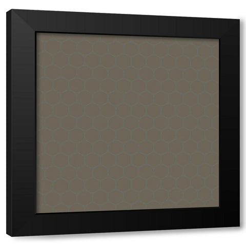 Small Isometric Hive XI Black Modern Wood Framed Art Print by Grayscale
