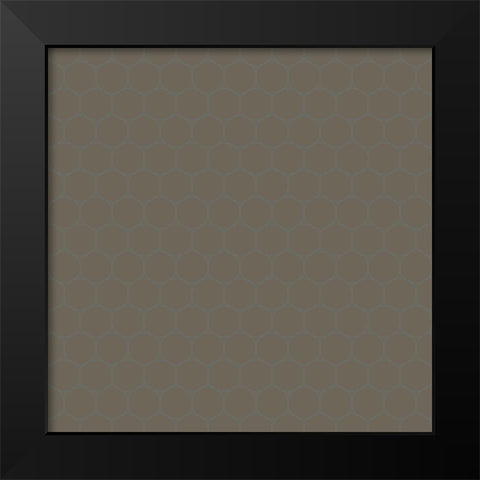 Small Isometric Hive XI Black Modern Wood Framed Art Print by Grayscale
