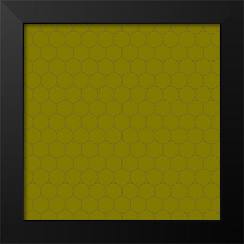 Small Isometric Hive XIII Black Modern Wood Framed Art Print by Grayscale