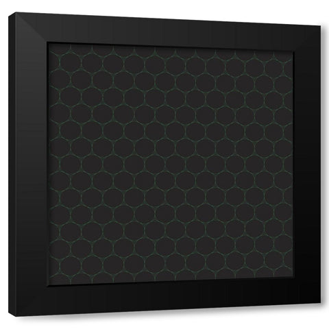 Small Isometric Hive XIV Black Modern Wood Framed Art Print by Grayscale