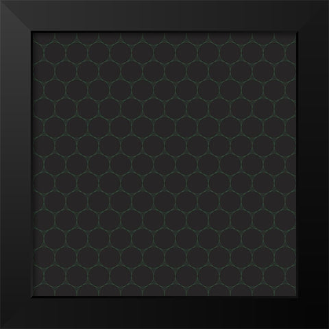 Small Isometric Hive XIV Black Modern Wood Framed Art Print by Grayscale