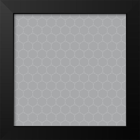 Small Isometric Hive XV Black Modern Wood Framed Art Print by Grayscale