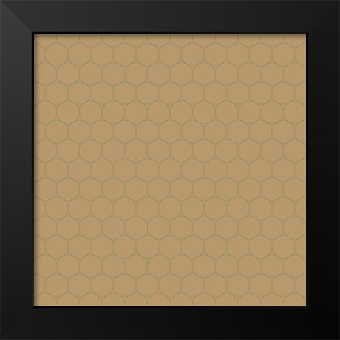 Small Isometric Hive XVI Black Modern Wood Framed Art Print by Grayscale