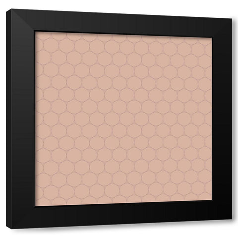 Small Isometric Hive XVII Black Modern Wood Framed Art Print by Grayscale