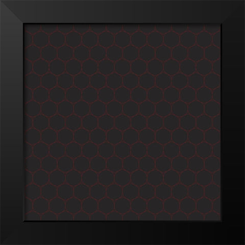 Small Isometric Hive XVIII Black Modern Wood Framed Art Print by Grayscale