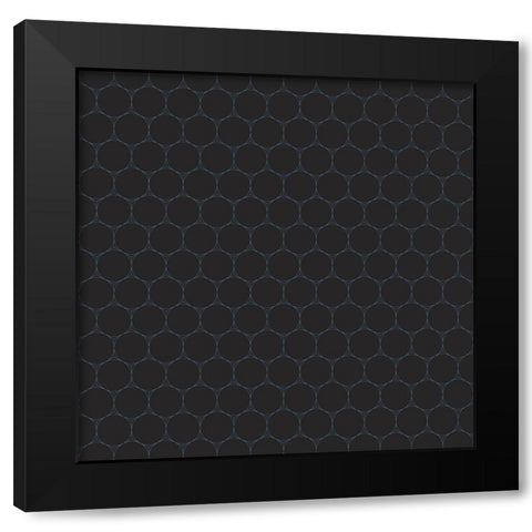 Small Isometric Hive XIX Black Modern Wood Framed Art Print by Grayscale
