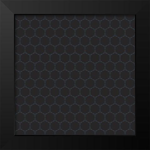 Small Isometric Hive XIX Black Modern Wood Framed Art Print by Grayscale