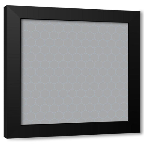 Small Isometric Hive XX Black Modern Wood Framed Art Print by Grayscale