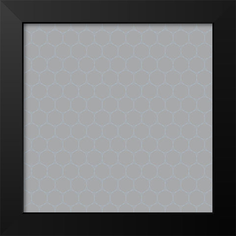 Small Isometric Hive XX Black Modern Wood Framed Art Print by Grayscale