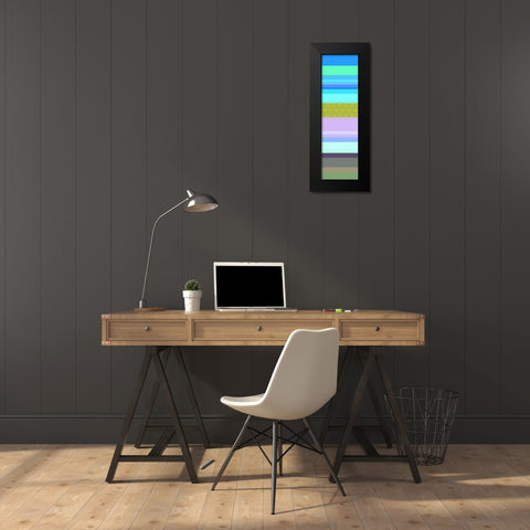 Totem XXXVII Black Modern Wood Framed Art Print by Grayscale