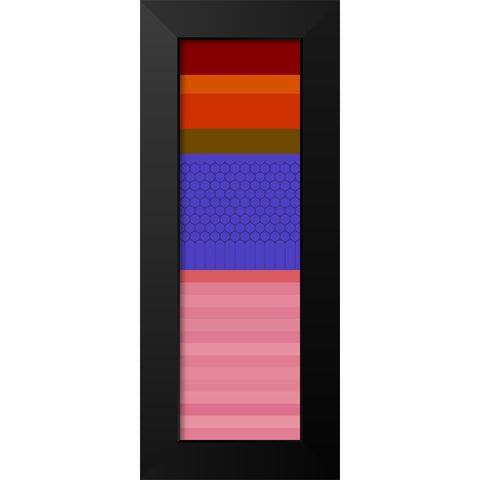 Totem XL Black Modern Wood Framed Art Print by Grayscale