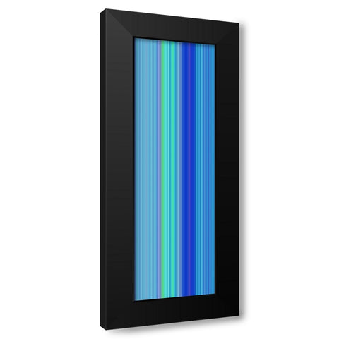 Stripe Totem I Black Modern Wood Framed Art Print with Double Matting by Grayscale