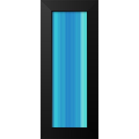 Stripe Totem II Black Modern Wood Framed Art Print by Grayscale