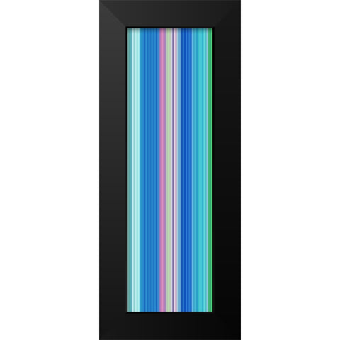Stripe Totem III Black Modern Wood Framed Art Print by Grayscale
