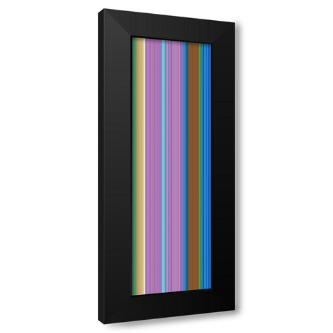 Stripe Totem IV Black Modern Wood Framed Art Print by Grayscale