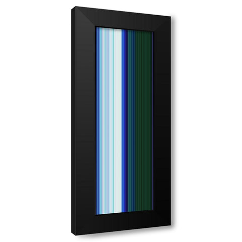 Stripe Totem V Black Modern Wood Framed Art Print with Double Matting by Grayscale