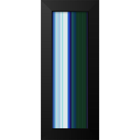 Stripe Totem V Black Modern Wood Framed Art Print by Grayscale