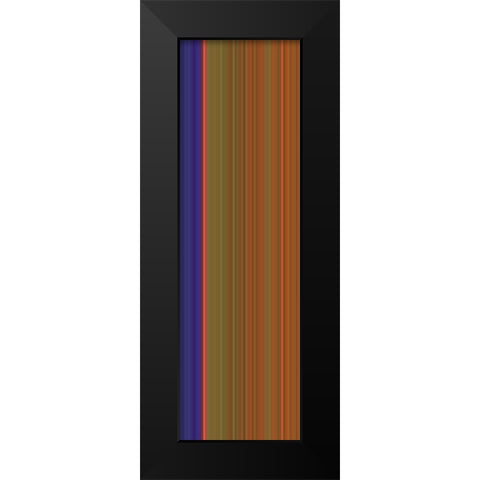 Stripe Totem VI Black Modern Wood Framed Art Print by Grayscale
