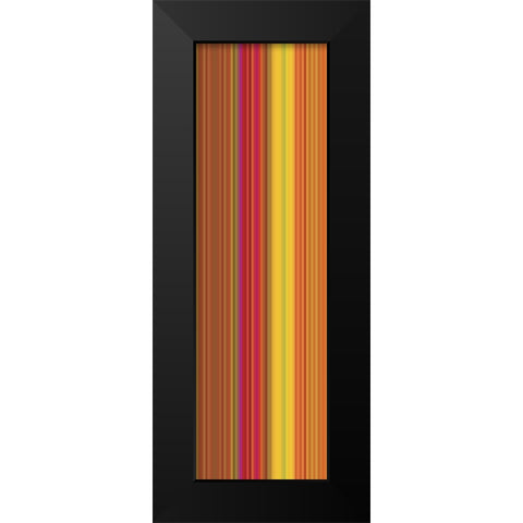 Stripe Totem VII Black Modern Wood Framed Art Print by Grayscale