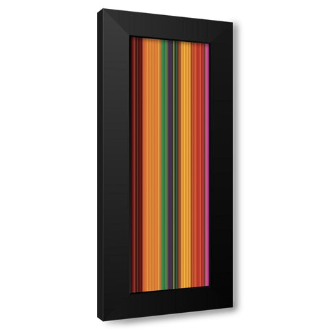 Stripe Totem IX Black Modern Wood Framed Art Print by Grayscale