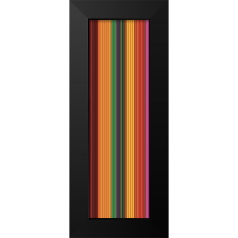 Stripe Totem IX Black Modern Wood Framed Art Print by Grayscale
