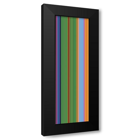 Stripe Totem X Black Modern Wood Framed Art Print with Double Matting by Grayscale