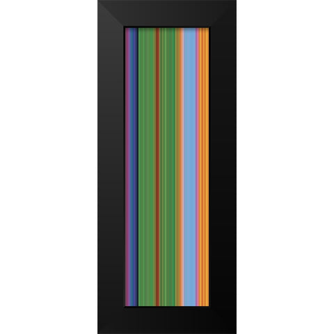 Stripe Totem X Black Modern Wood Framed Art Print by Grayscale