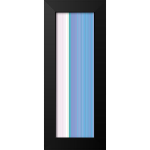 Stripe Totem XII Black Modern Wood Framed Art Print by Grayscale
