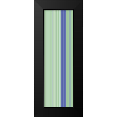 Stripe Totem XIII Black Modern Wood Framed Art Print by Grayscale