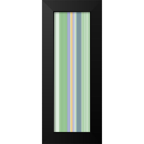 Stripe Totem XV Black Modern Wood Framed Art Print by Grayscale