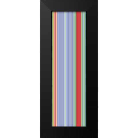 Stripe Totem XVI Black Modern Wood Framed Art Print by Grayscale