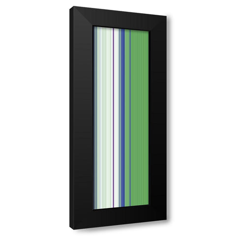Stripe Totem XVII Black Modern Wood Framed Art Print by Grayscale