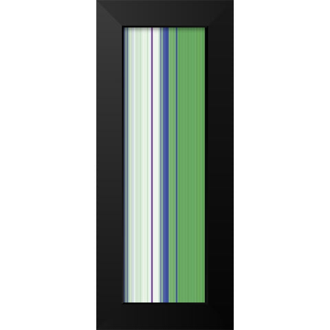 Stripe Totem XVII Black Modern Wood Framed Art Print by Grayscale