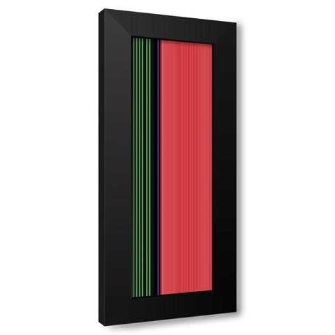 Stripe Totem XVIII Black Modern Wood Framed Art Print with Double Matting by Grayscale