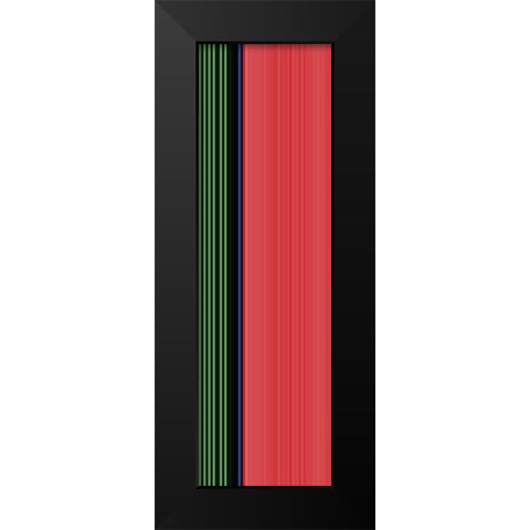 Stripe Totem XVIII Black Modern Wood Framed Art Print by Grayscale