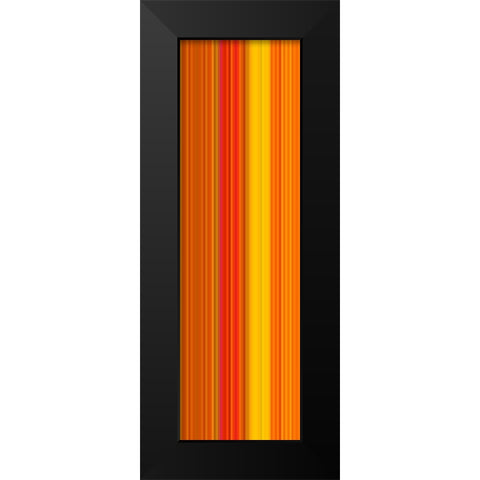 Stripe Totem XIX Black Modern Wood Framed Art Print by Grayscale
