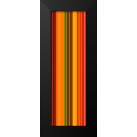 Stripe Totem XXI Black Modern Wood Framed Art Print by Grayscale