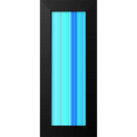 Stripe Totem XXV Black Modern Wood Framed Art Print by Grayscale