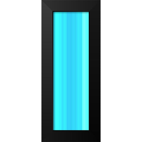 Stripe Totem XXVI Black Modern Wood Framed Art Print by Grayscale