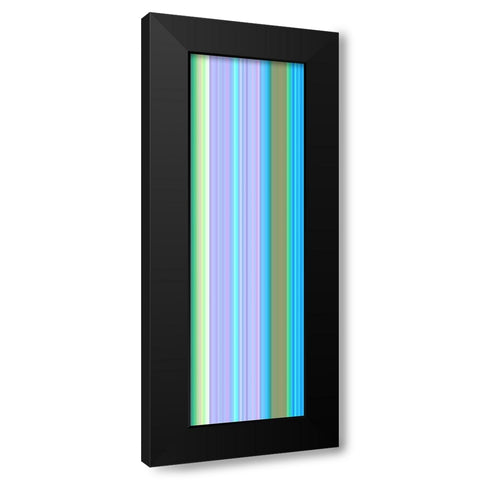 Stripe Totem XXVIII Black Modern Wood Framed Art Print with Double Matting by Grayscale