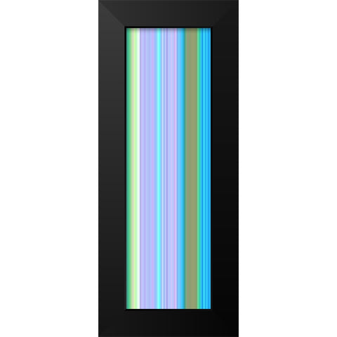 Stripe Totem XXVIII Black Modern Wood Framed Art Print by Grayscale