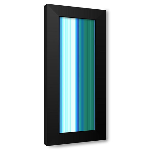 Stripe Totem XXIX Black Modern Wood Framed Art Print by Grayscale