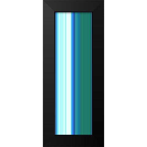 Stripe Totem XXIX Black Modern Wood Framed Art Print by Grayscale