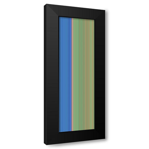 Stripe Totem XXX Black Modern Wood Framed Art Print by Grayscale