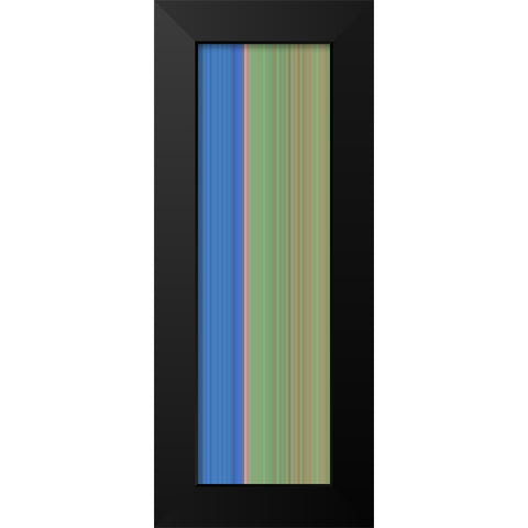 Stripe Totem XXX Black Modern Wood Framed Art Print by Grayscale