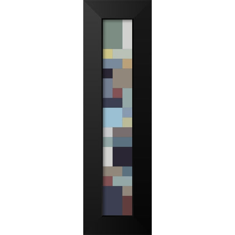 Tall Totem X Black Modern Wood Framed Art Print by Grayscale