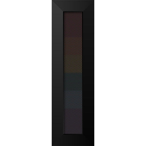 Tall Totem XVII Black Modern Wood Framed Art Print by Grayscale